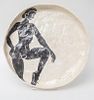 Matisse or Picasso Style Vintage Round Ceramic Charger