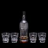 BACCARAT "HARCOURT ABYSSE" DECANTER & TUMBLERS