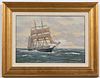 CHARLES F. KENNEY, NAUTICAL OIL ON CANVAS