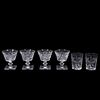 6PC HAWKES ETCHED GLASS GROUP, TUMBLERS & SHERBETS