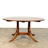 REGENCY STYLE EXPANDABLE PEDESTAL DINING TABLE