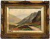 ALFRED WILDE, MOUNTAIN LANDSCAPE, GILTWOOD FRAME