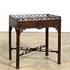 CHINESE CHIPPENDALE MAHOGANY TEA TABLE