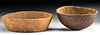 Pair of Nazca Wood & Gourd Bowls w/ Incised Designs