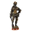 Bronze and gilt statue of a Medieval Warrior