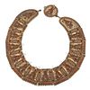 Tibetan Nepalese coral & brass collar link necklace
