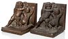 Kathodian Bronze Works Cherub Bookends, Pr