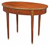 Directoire Figured Mahogany Brass Mounted Table