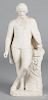 Minton Parian figure of William Shakespeare, signed John Bell, 17 3/4'' h.