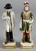 Two Scheibe Alsbach porcelain figures of Murat and Napoleon, 9 1/2'' h. and 9'' h.