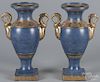 Pair of Chinese porcelain urns, 20th c., in the French style, 12 1/4'' h.
