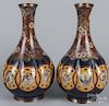 Pair of Chinese cloisonné bottle vases, early 20th c., 12 1/4'' h.