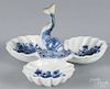 Porcelain condiment dish, late 18th c., possibly Bow, London, 5'' h., 7 1/2'' w.