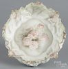 R. S. Prussia porcelain rose bowl, ca. 1900, 3 3/4'' h., 9 1/4'' dia.