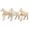 (3Pc) Bone Tessellated Horses