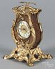 English brass mounted desk clock, ca. 1900, 6 3/4'' h.