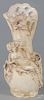 Royal Dux art noveau porcelain figural vase, early 20th c., with a maiden, 16 1/2'' h.