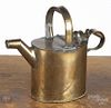 Brass watering can, 19th c., 10 1/2'' h.