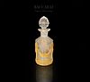 19th C. Baccarat Engraved Crystal Bronze Perfume Bottle