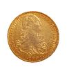 Coin of 8 escudos of Carlos IIII, 1791, mint Mexico.
Gold.
Weight: 27 grs.