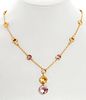 Necklace in 18kt yellow gold. 