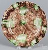 Staffordshire tortoiseshell glazed plate, early 19th c., 9 3/8'' dia.