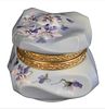 C.F. Monroe Company "Nakara" Dresser Box, having mirrored lid interior, height 3 1/2 inches, width 5 1/2 inches, depth 4 1/2 inches.