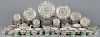 Large Chinese rose medallion dinner service, 20th c., approximately 130 pieces.