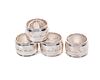 4 Tiffany & Co 4837 Sterling Silver Napkin Rings