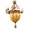 Light Fixture in Copper, Brass and Iron