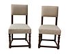 A pair of oak side chairs,