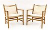 A pair of Danish 'CH44' oak armchairs,