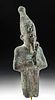 Egyptian Leaded Bronze Osiris Figure w/ Heka Scepter