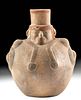 Moche Pottery Figural Vessel w/ Jaguar Heads