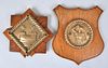 Two Bronze Ship's Badges