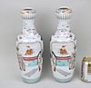 Pair Signed Chinese Porcelain Vases
