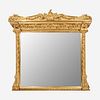 A Large Classical Giltwood Overmantel Mirror Circa 1825