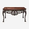 A George II Carved Mahogany Console Table Possibly after a design by Matthias Lock, first half 18th century