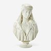 An Italian Marble Bust of a Woman By O. Guasti, dated 1893
