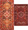VINTAGE NORTH WEST PERSIAN RUG. 7 ft 3 in x 3 ft 1 in (2.21 m x 0.94 m). + VINTAGE PERSIAN NAHAVAND RUG. 6 ft 6 in x 4 ft 3 in (1.98 m x 1.26 m).