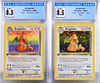 2PC 1999 Pokemon Fossil 1st Ed. Dragonite CGC 8.5