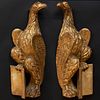 Pair of Italian Baroque Carved Giltwood Models of Eagles