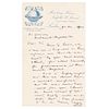 Stead, William Thomas. Carta a un Médico del Hospital Westminster. London, 1900. Firmada. Membrete de la “Review of reviews”