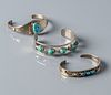 .925 Sterling Silver Turquoise Cuff Bracelets