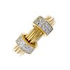 LINKS OF LONDON - an 18ct gold diamond dress ring. The multi-strand adjustable band, with pave-set d