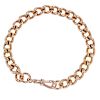A 9ct gold curb-link bracelet. Hallmarks for London. Length 22.8cms. Weight 44.7gms. <br><br> Overal