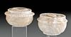 2 Mesopotamian Alabaster Jars w/ 1 Lid