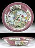 18th C. Chinese Qing Porcelain Charger w/ Quails