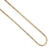 A 9ct gold byzantine-link chain. Hallmarks for Birmingham. Length 39cms. Weight 18.6gms. <br><br>Ove