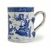 Chinese Blue & White Mug w/ Landscape ,18th C.